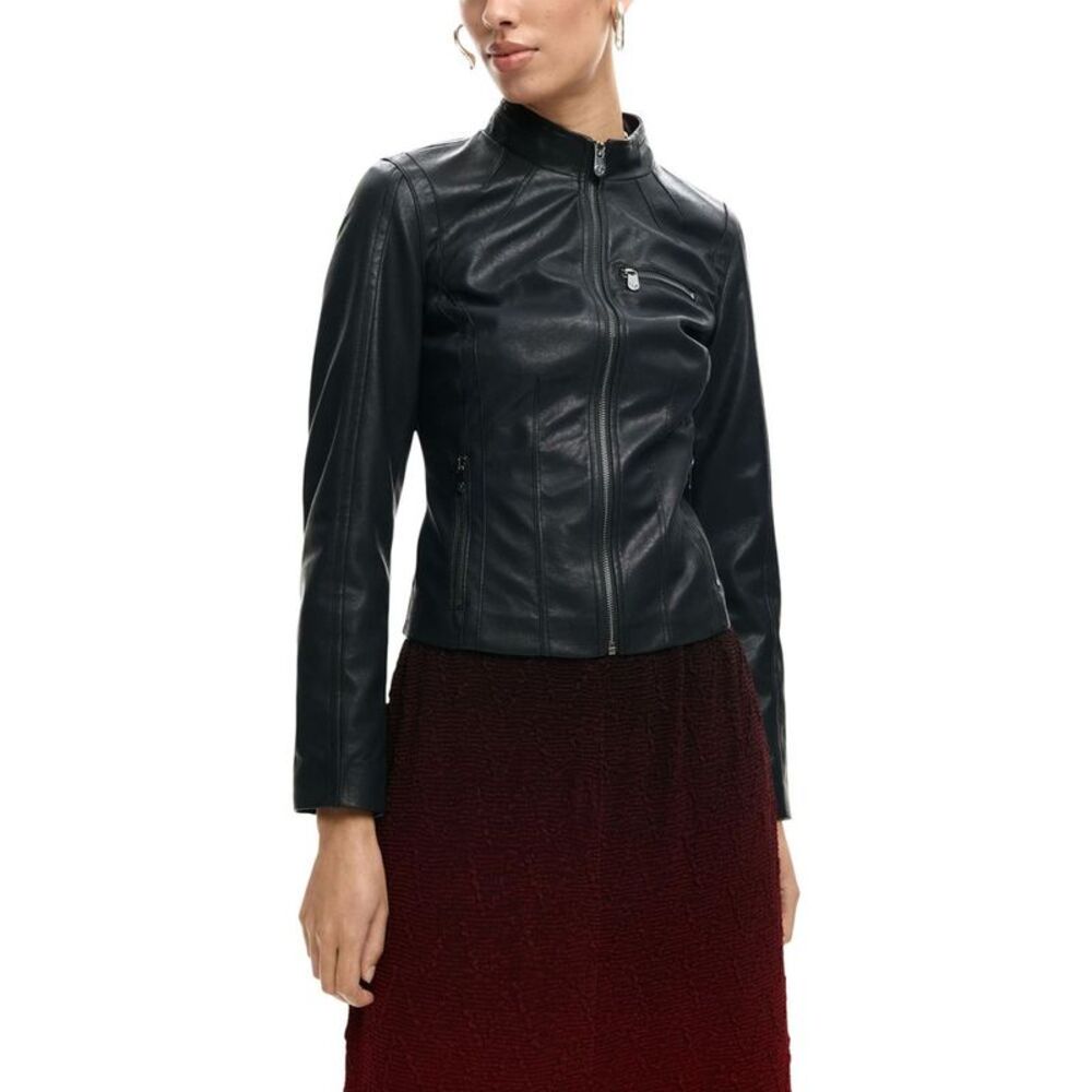 Desigual Black Polyethylene Leather Women's Jacket